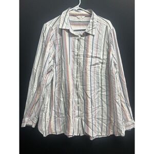 Terra & Sky Woman plus Sz 1X Shirt‎ Multicolor Plaid Casual Long Slv